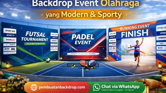 Backdrop Event Olahraga yang Modern & Sporty