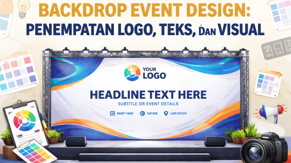 Backdrop Event Design: Penempatan Logo, Teks, dan Visual